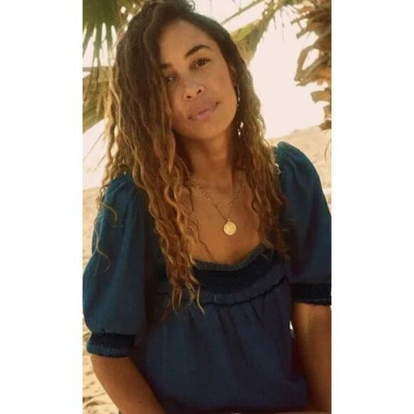 Faherty Presley 100% Organic Cotton Chambray Shirt NWT Size Small - Picture 3 of 13